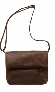 ABLE Fashionabe Menbere foldover Bag purse brown
